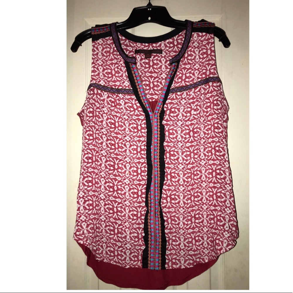 A COMMON THREAD (M) TWO TONE EMBROIDERED TANK